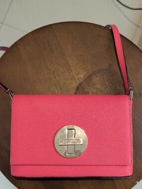 Kate Spade Hot Pink Saffiano Leather Newbury Lane Sally Crossbody Bag